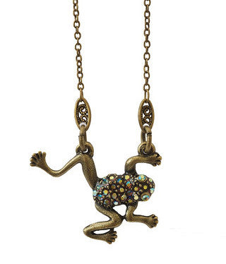Long-Legged Frog Pendant Necklace