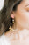 Golden Leaf Cluster Statement Earrings