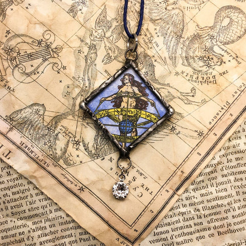 Urania Pendant with Carl Sagan Quote
