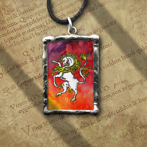 Unicorn Pendant with Carl Sagan Quote