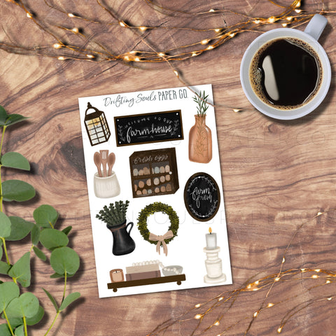 Farmhouse sticker sheet