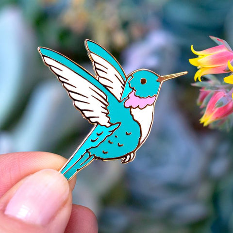 Hummingbird Enamel Pin