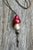 Little Red Mushroom Necklace