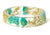 Golden Turquoise Flower Resin Bracelet