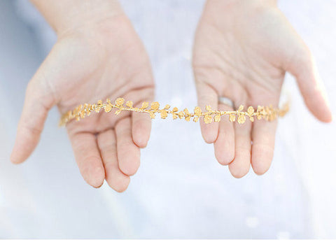 The Rose Vine Simple Brass Floral Crown