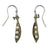 Petite Pea Pod Drop Earrings in Gold
