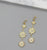 Triple Star Gold Cascading Earrings