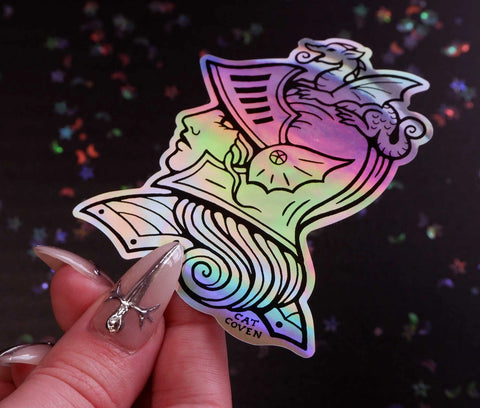 Lady Knight Holographic Sticker