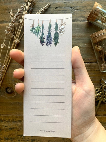 Witch's Herbs List Notepad
