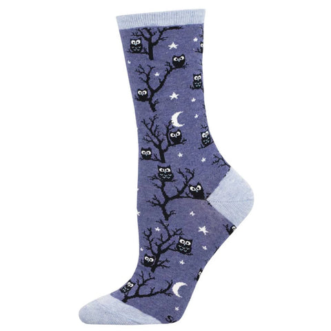 Don't Give a Hoot Crew Socks -- Heather