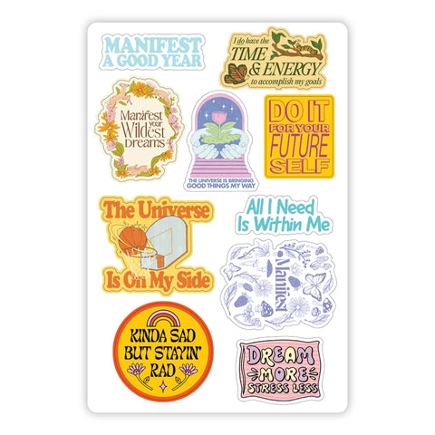 Affirmations and Manifestation Mini Sticker Sheet