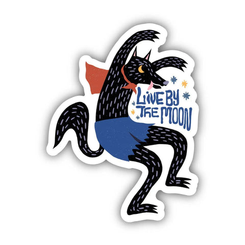 Live By the Moon Werewolf Sticker