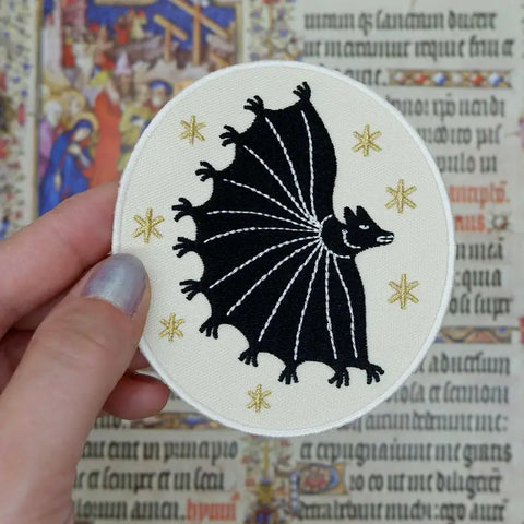 Medieval Bat Embroidered Patch
