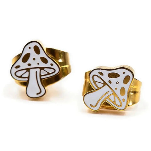 Mushroom Micro Stud Earrings