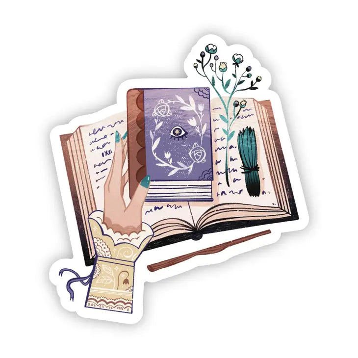 Mystical book sticker - Faerie Magazine