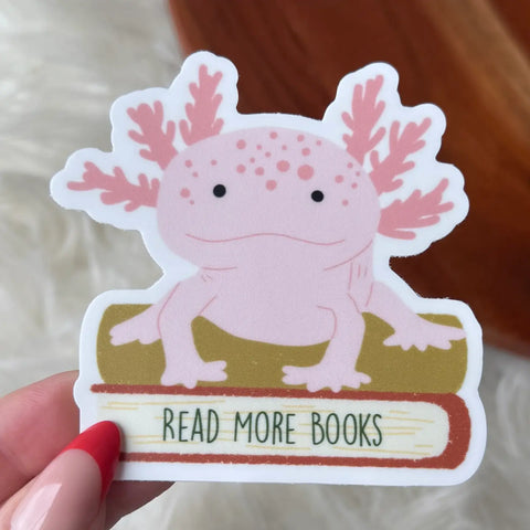 Read More Books Axolotl Sticker