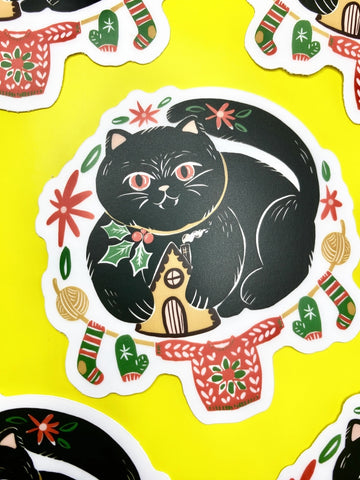 Yule Cat Sticker