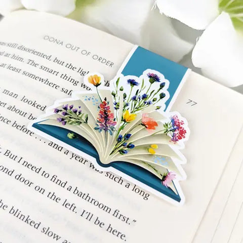 Wildflower Book Magnetic Bookmark