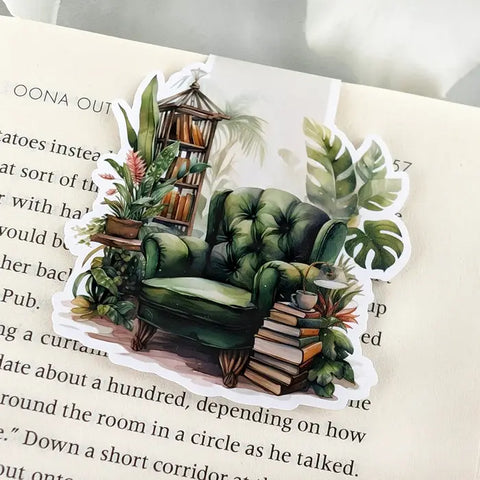 Tropical Reading Nook Magnetic Bookmark