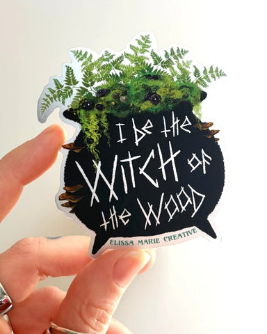 Witch of the Wood Metallic Sticker
