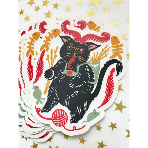 Krampus Cat Sticker