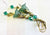 Victorian Style Emerald Green Lucite Flower Earrings