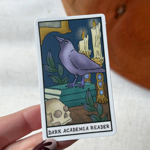 Dark Academia Reader Tarot Sticker