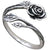 Silver Adjustable Rose Ring