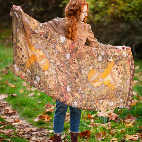 Dream Weaver Bohemian Scarf with Zodiac Signs