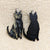 Black Cat Kitty Earrings