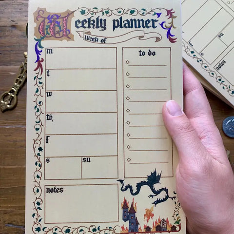 Medieval Weekly Planner Notepad