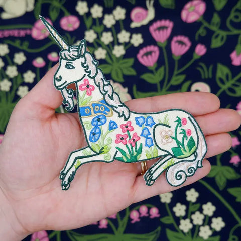 Unicorn Garden Embroidered Patch