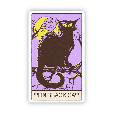 The Black Cat Tarot Card Sticker