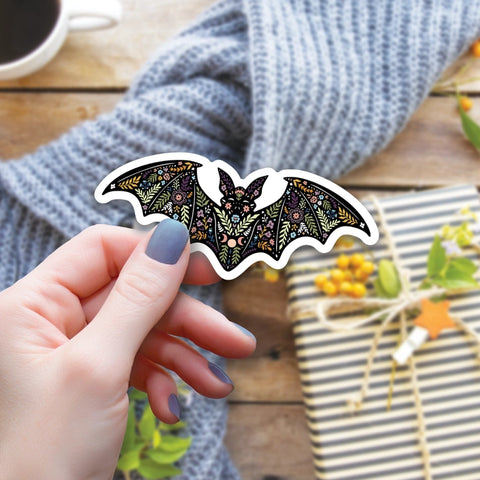 Magical Boho Bat Sticker, 3-inch