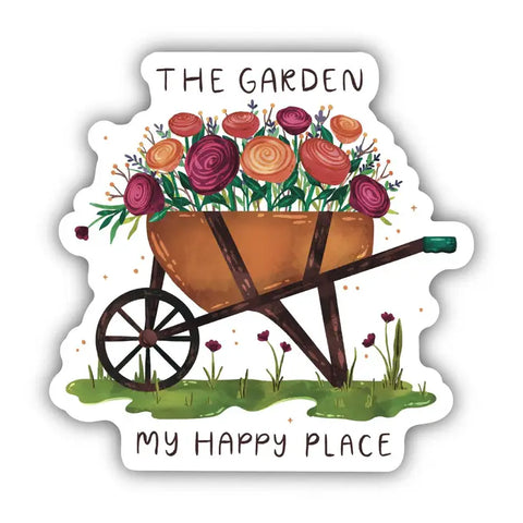 "My Happy Place" Garden Sticker