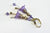 Purple Velvet Lucite Flower Earrings
