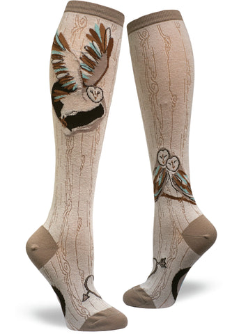 Barn Owl Knee-High Socks