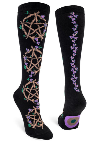 Pentacle Knee-High Socks