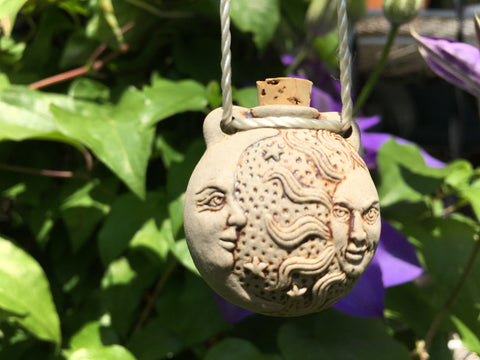 Ceramic Moon and Sun Bottle
