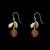 Orange Drop Wire Earrings