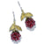 Raspberry Wire Drop Earrings