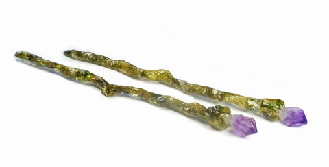 Crystal Forest Resin Wand