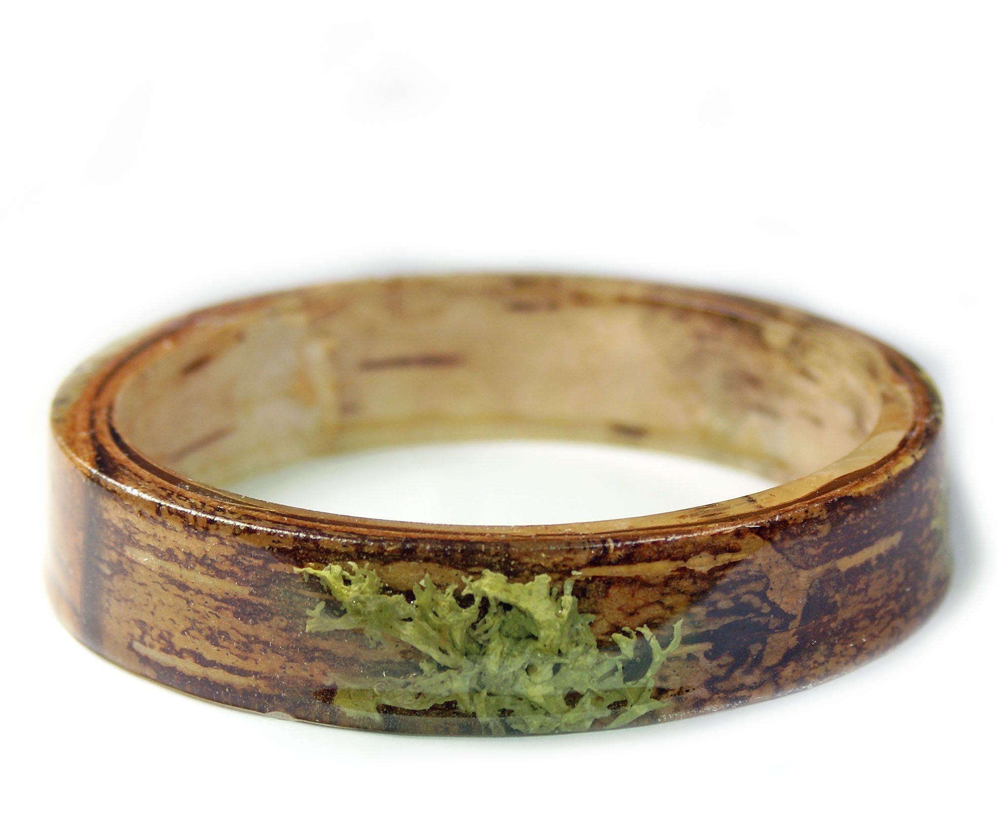 RED RESIN AND WOOD BANGLE - Trade Aid