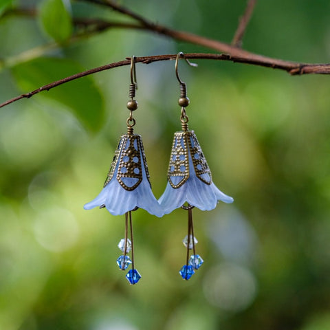 Skadi Arctic Blue Flower Earrings