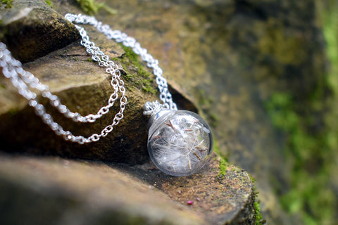 Dandelion Wish Bubble Necklace