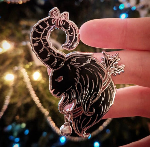 Yule Goat enamel pin