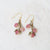 Peach Blossom 3 Drop Wire Earrings