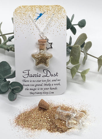 Gold Faerie Dust with Silver Plated Chain