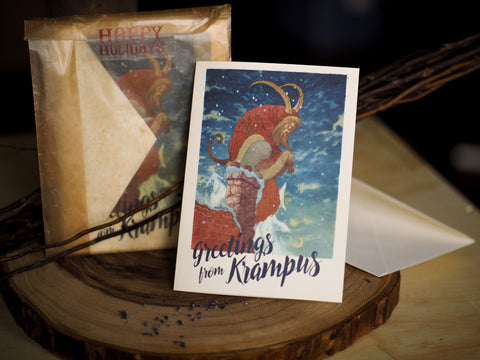 Charles Vess Krampus Cards with Envelopes -- Set of 8