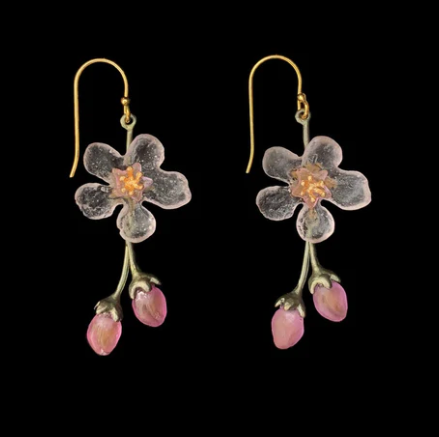 Cherry Blossom Earrings Flower Earrings Long Earrings Cute -  in 2023